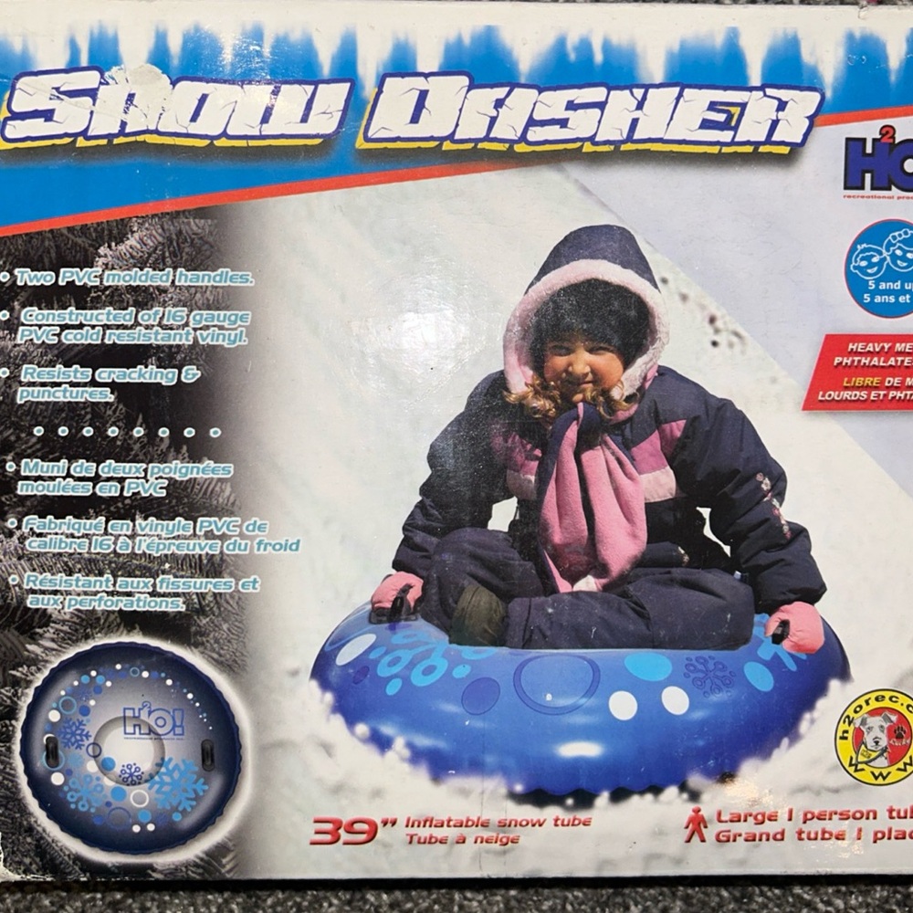 HO! Inflatable Snow Tube - Blue - Picture 2 of 5